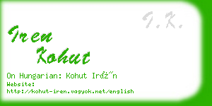 iren kohut business card